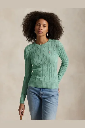Ralph Lauren Pull Col Rond Torsadé Manches Longues