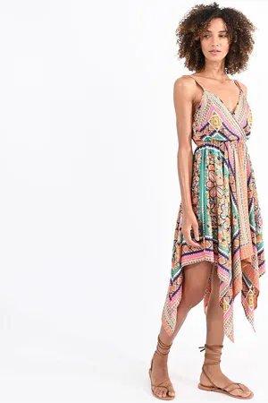 Molly Bracken Robe Imprimée Asymétrique