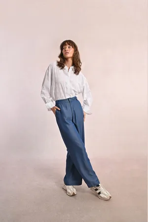 Molly Bracken Pantalon Large Denim