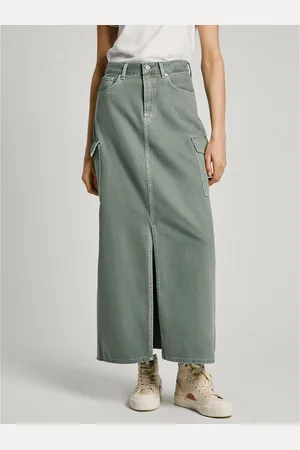 Pepe Jeans Jupe Longue Denim Taille Haute
