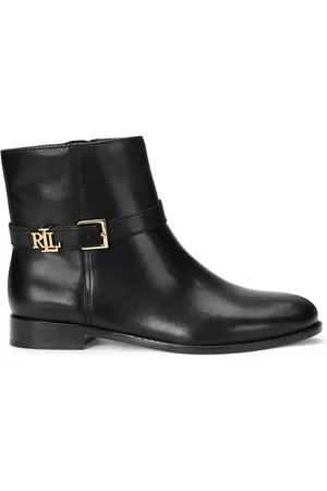 Ralph Lauren Boots Talon Plat Cuir Lisse Brooke