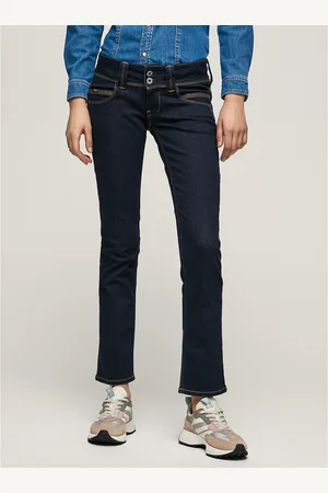 Pepe Jeans Jean Droit Taille Basse Double Boutonnage Venus