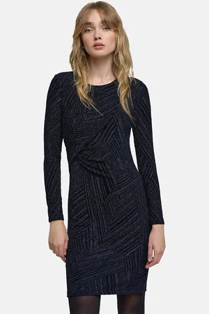 IKKS Robe Maille Métallisée Drapée