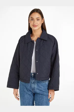 Tommy Hilfiger Blouson Court Matelassé À Col Chemise
