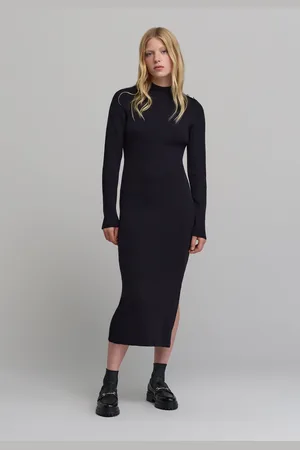IKKS Robe-tube Longue Tricot Côtelé