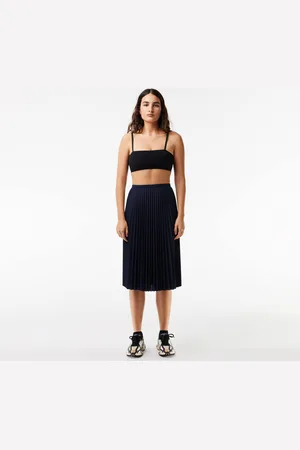 Lacoste Jupe Plissée Fluide Taille Élastiquée