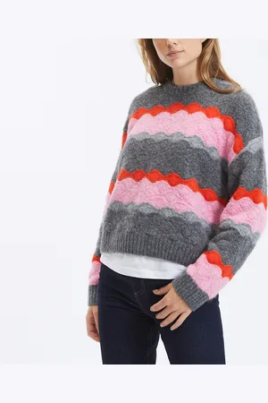 Suncoo Pull Col Rond Rayures Fantaisie Panayo