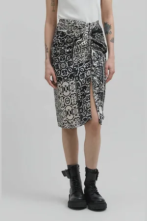 IKKS Jupe Froncée Imprimé Patchwork Foulard