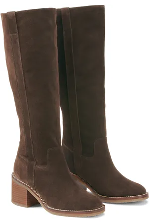La Redoute Bottes À Talon Large En Cuir Suédé