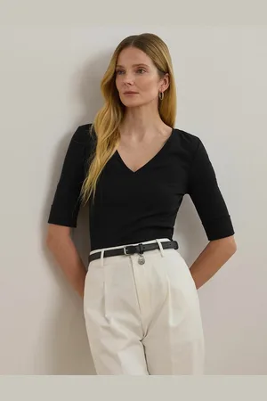 Ralph Lauren Tee Shirt Manches 3/4 Col V