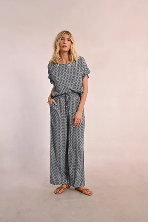 Molly Bracken Pantalon Large Imprimé