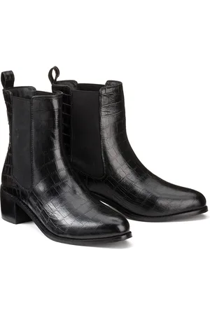La Redoute Boots Cuir Esprit Croco À Talon
