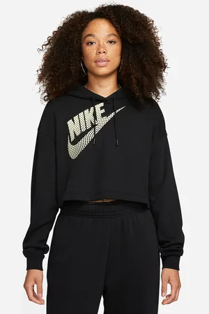 Nike Sweat Crop Avec Capuche Et Imprimé