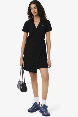 Lacoste Robe Cache-cœur En Mini Piqué Stretch