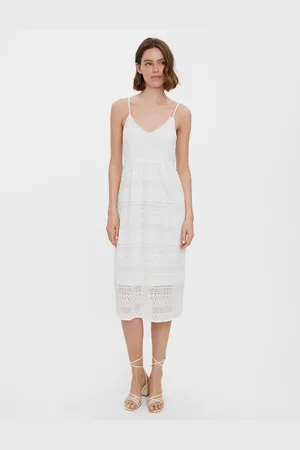 VERO MODA Robe En Crochet À Fines Bretelles