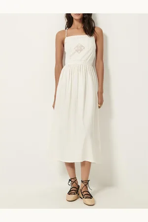 Sessun Robe Midi Brodée À Fines Bretelles Riverini