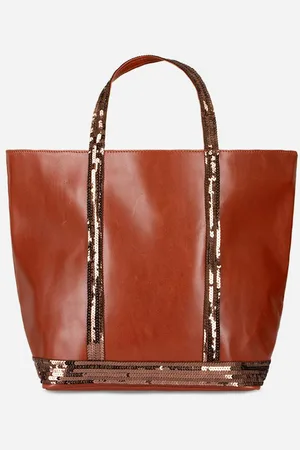 Vanessa Bruno Sac Cabas M En Cuir Et Sequins