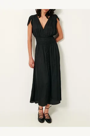 Sessun Robe Midi À Smocks Sans Manches Galiane
