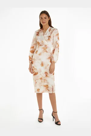 Calvin Klein Robe Portefeuille Manches Longues