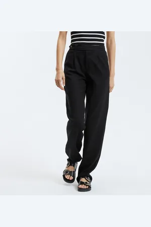 ONLY Pantalon Taille Haute En Lin Mélangé