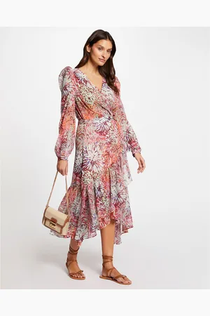 Morgan Robe Midi Portefeuille Imprimé