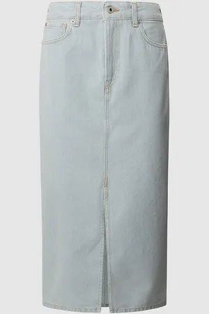 Pepe Jeans Jupe Midi En Jean Taille Haute