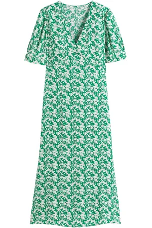 La Redoute Robe Longue Évasée Manches Courtes Ballons