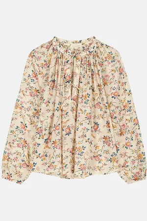 Louise Misha Blouse Imprimée Ample Manches Longues Nicoliana