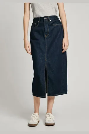 Pepe Jeans Jupe En Jean Taille Haute