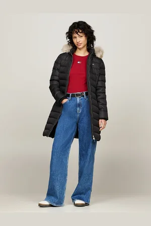 Tommy Hilfiger Doudoune Longue Zippée À Capuche