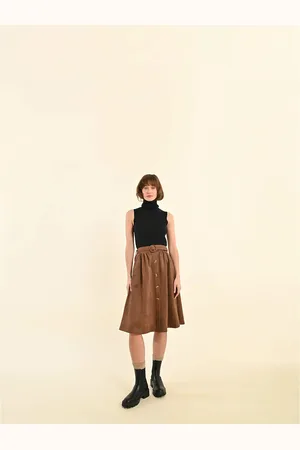 Molly Bracken Jupe Boutonnée À Taille Haute