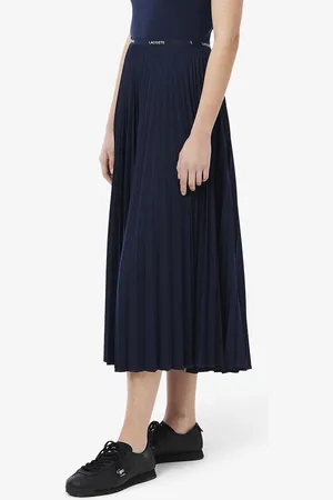 Lacoste Jupe Longue Plissée Taille Élastiquée