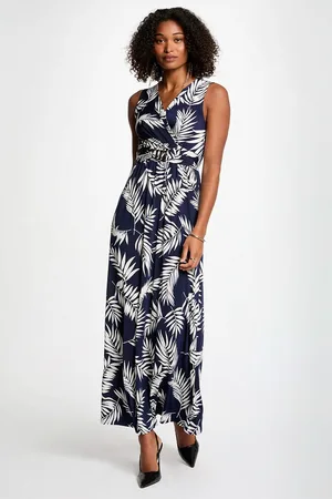 Morgan Robe Longue Droite Imprimée