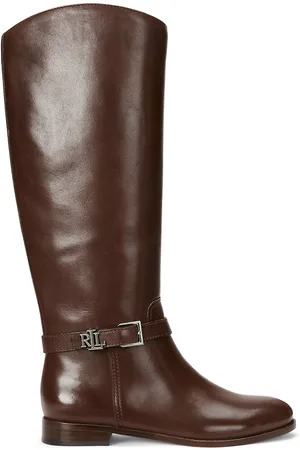 Ralph Lauren Bottes Talon Plat Cuir Lisse Brooke