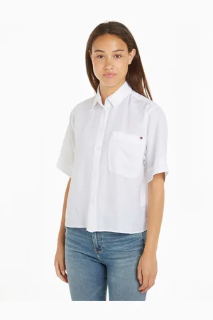 Tommy Hilfiger Chemisier Manches Courtes En Lin