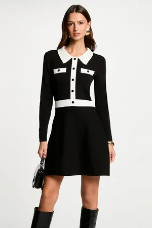 Morgan Robe Tricot Courte Trapèze