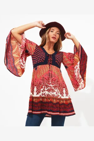 Joe Browns Robe Col V Imprimée Détails Crochets