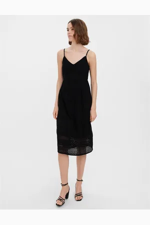 VERO MODA Robe En Crochet À Fines Bretelles