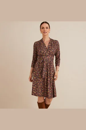 ANNE WEYBURN Robe Évasée Imprimé Floral Mi-longue