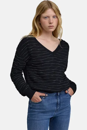 IKKS Pull Devant/dos Tricot Rayures Fil Textile