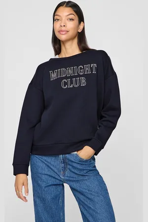 VILA Sweat Col Rond Message Devant