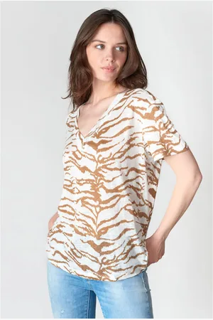 Le Temps des Cerises T-shirt Col V En Lin