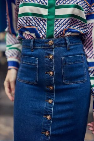 La Petite Etoile Jupe Boutonnée En Jean Jasper
