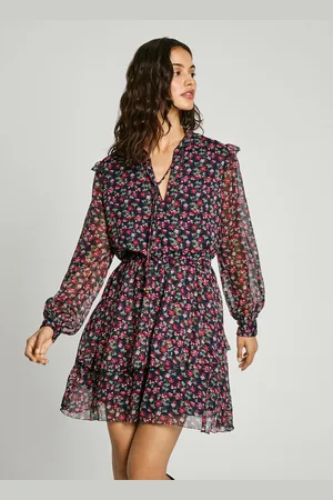 Pepe Jeans Robe Manches Longues En Voile Olive