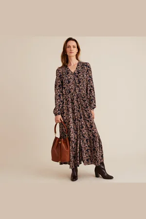 ANNE WEYBURN Robe Évasée Imprimé Floral Mi-longue