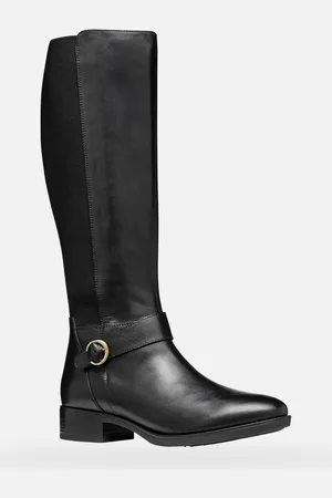 Geox Bottes Cavalières En Cuir Felicity Élastique