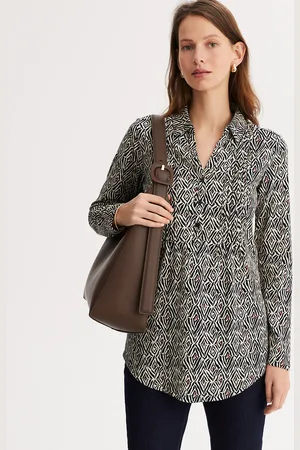 ANNE WEYBURN T-shirt Col Polo Forme Tunique Manches Longues