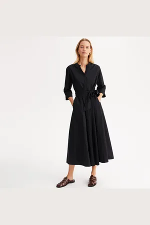 ANNE WEYBURN Robe Longue Évasée En Coton
