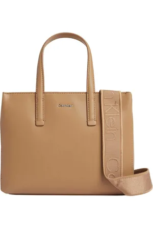 Calvin Klein Sac Cabas Avec Anse Et Bandoulière Toile Siglée