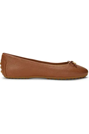 Ralph Lauren Ballerines En Cuir Talon Plat Jayna